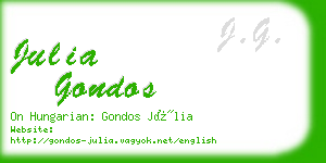 julia gondos business card